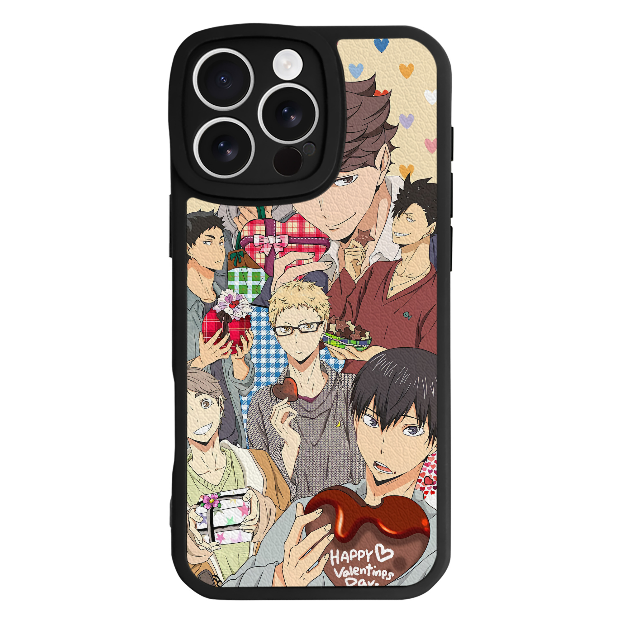 （画像用） ハイキュー!! Haikyu!! 【iPhone 16シリーズ対応】シリコンスマホケース（レザー調） 材質：シリコン